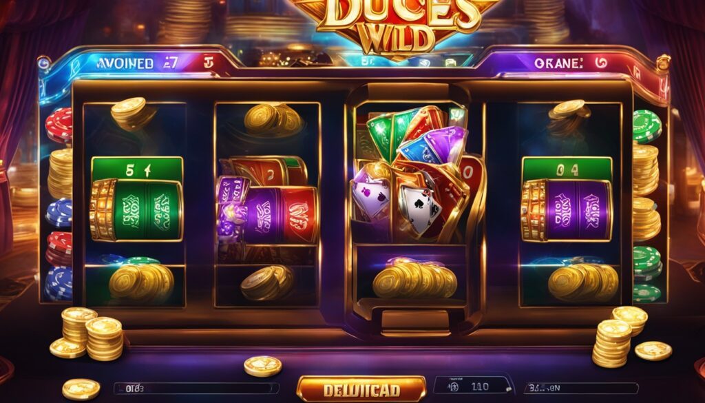 Deuces Wild 5 Hand virtual cards