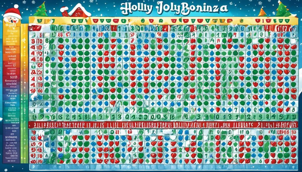 Holly Jolly Bonanza Betting Range