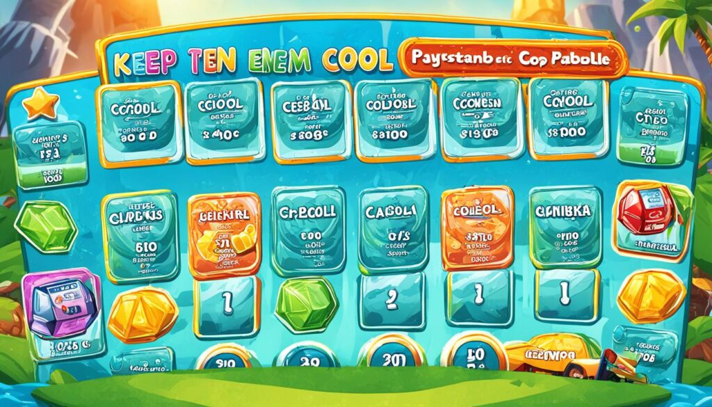 Keep'em Cool Paytable