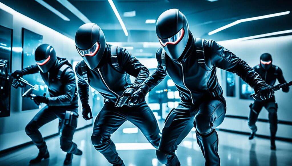 futuristic heist theme