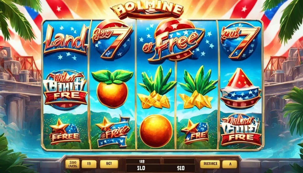 wilds bonuses and free spins in Land of the Free slot