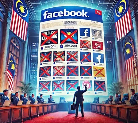 Malaysia Removes 249K Gambling and Fraud Posts from Facebook